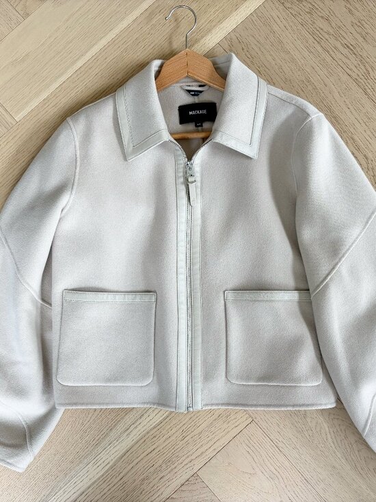 Mackage Jackets & Blazers - Mackage Solana Double-Face Wool balloon sleeved short jacket, Size Medium